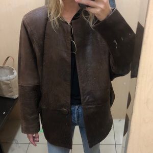 Vintage brown leather jacket